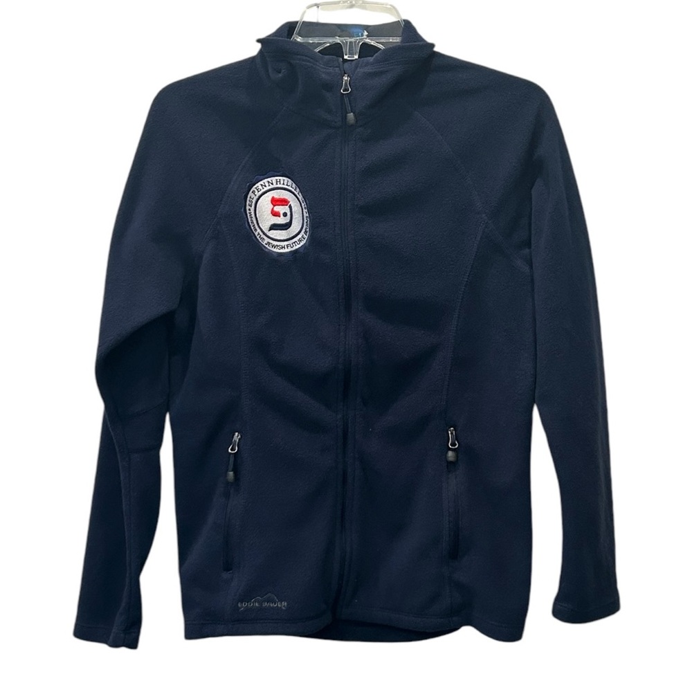 Eddie Bauer Ladies Full-Zip Microfleece Jacket S Blue University of Penn Hillel